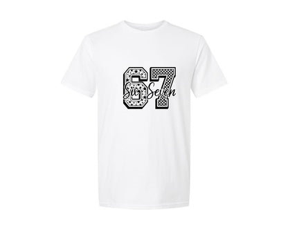 brand:Generic|color:White|Funny Six Seven Meme Trendy 6 7 Graphic T-Shirt