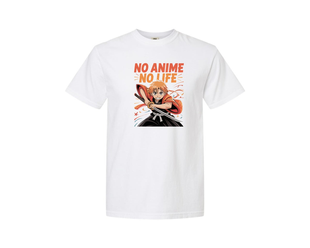 brand:Comfort Colors|color:White|No Anime No Life T Shirt 2 Graphic T-Shirt
