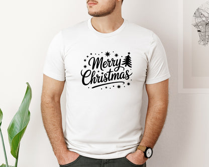 brand:Bella Canvas|color:White|Merry Christmas Christmas Pn Graphic T-Shirt