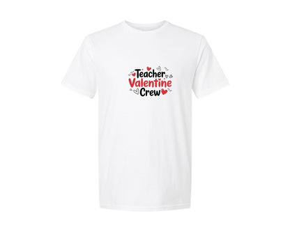 brand:Generic|color:White|Teacher Valentine Crew Love Day Tee Graphic T-Shirt