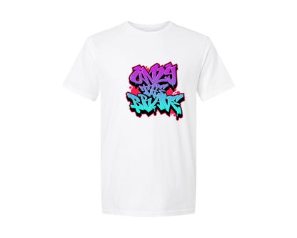 brand:Generic|color:White|Only The Brave Bold Graffiti Quotes Graphic T-Shirt