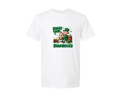 brand:Generic|color:White|Shake Your Shamrocks St Patricks 2 Graphic T-Shirt
