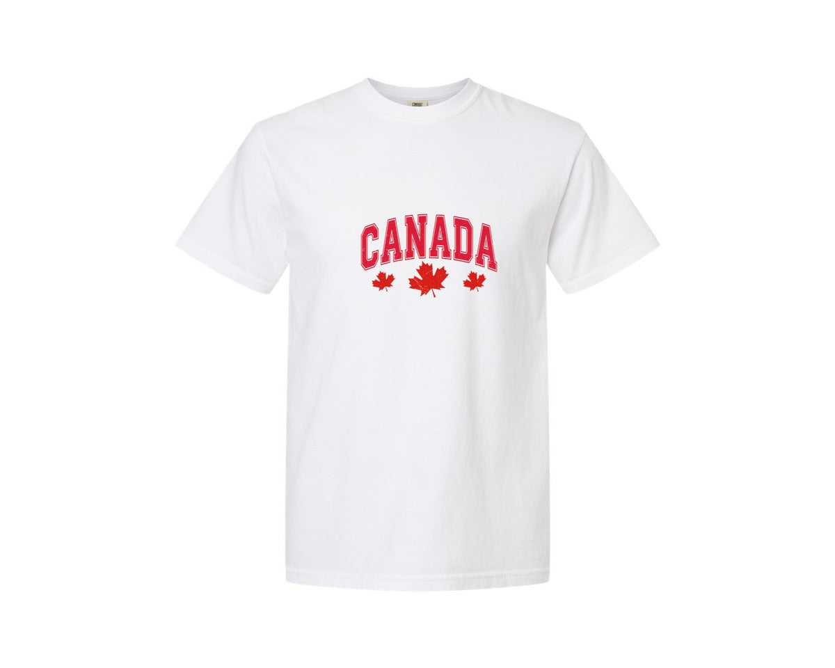 brand:Comfort Colors|color:White|Canada Maple Leaf Canada Graphic T-Shirt