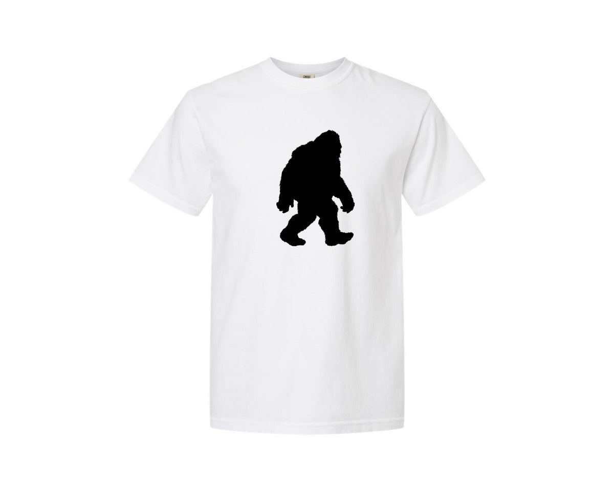 brand:Comfort Colors|color:White|Bigfoot Sasquatch Figure Design Graphic T-Shirt