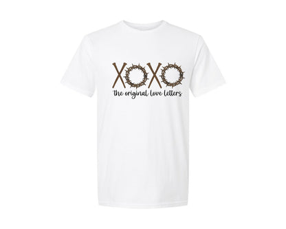 brand:Generic|color:White|The Original Love Letters Xoxo Graphic T-Shirt