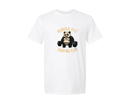 brand:Generic|color:White|Funny Gym Panda Workout Quotes Graphic T-Shirt