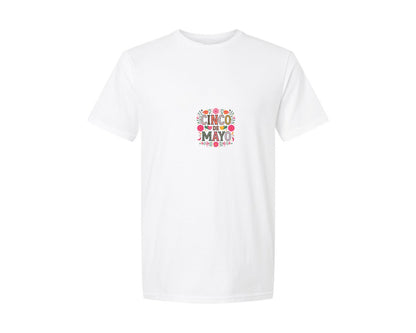 brand:Generic|color:White|Boho Floral Cinco De Mayo Shirt Design 2 Graphic T-Shirt