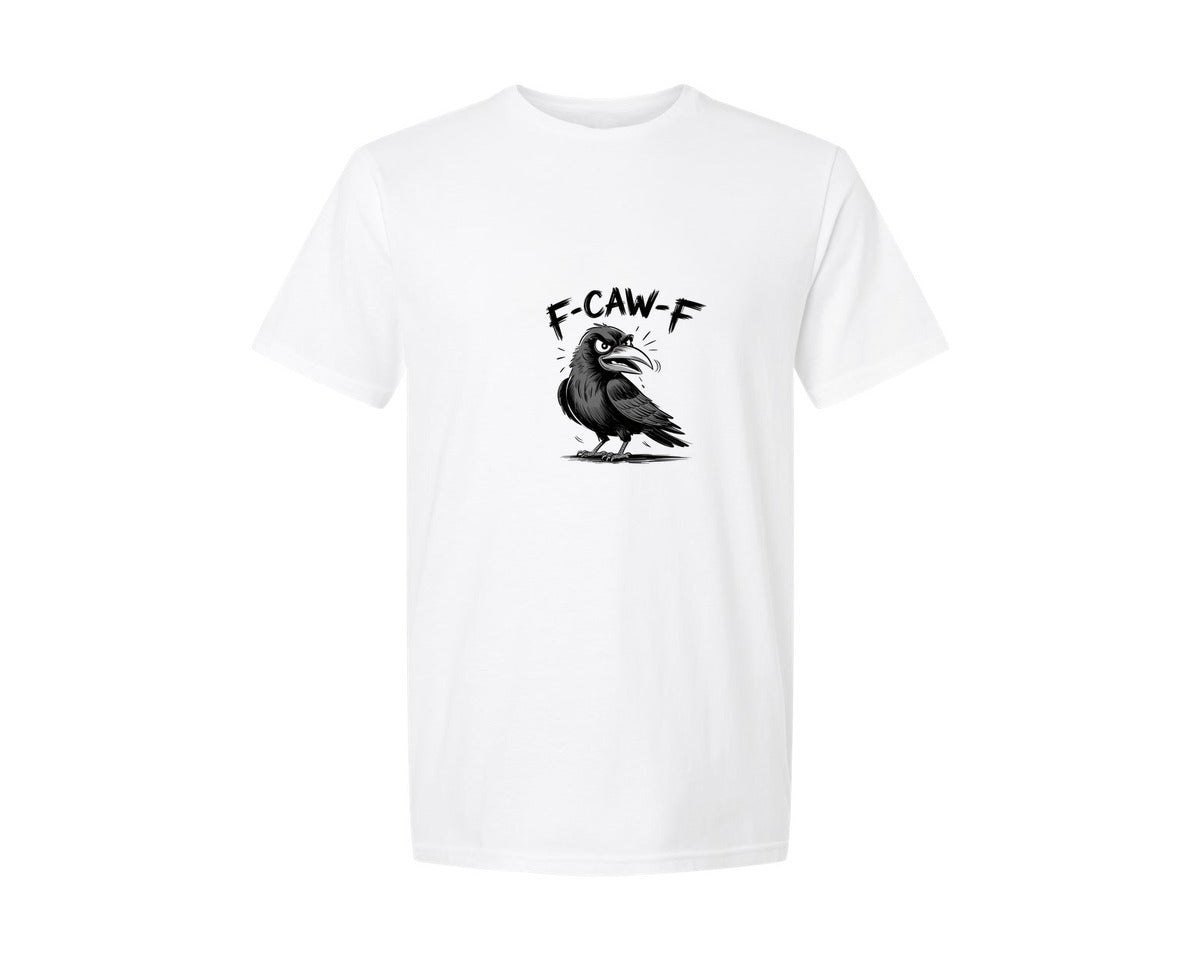 brand:Generic|color:White|F Caw F Funny Trendy Tshirt Graphic T-Shirt