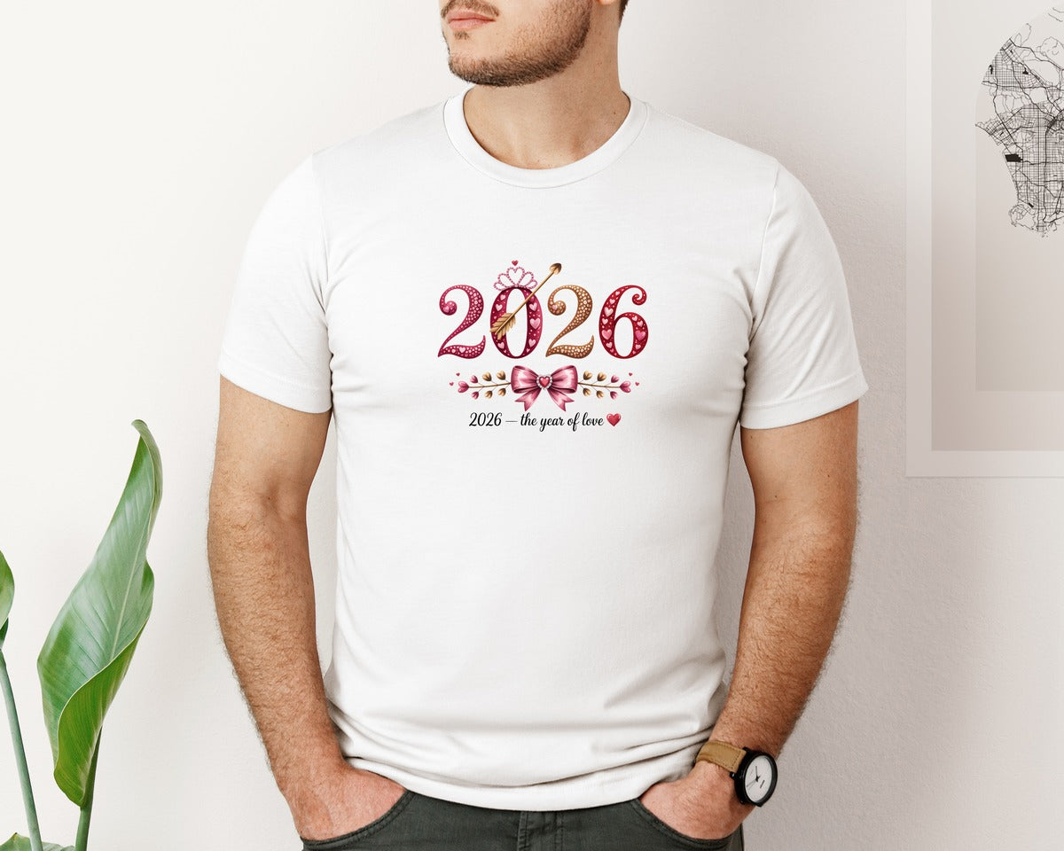 brand:Bella Canvas|color:White|Valentine 2026 Love Valentine Graphic T-Shirt