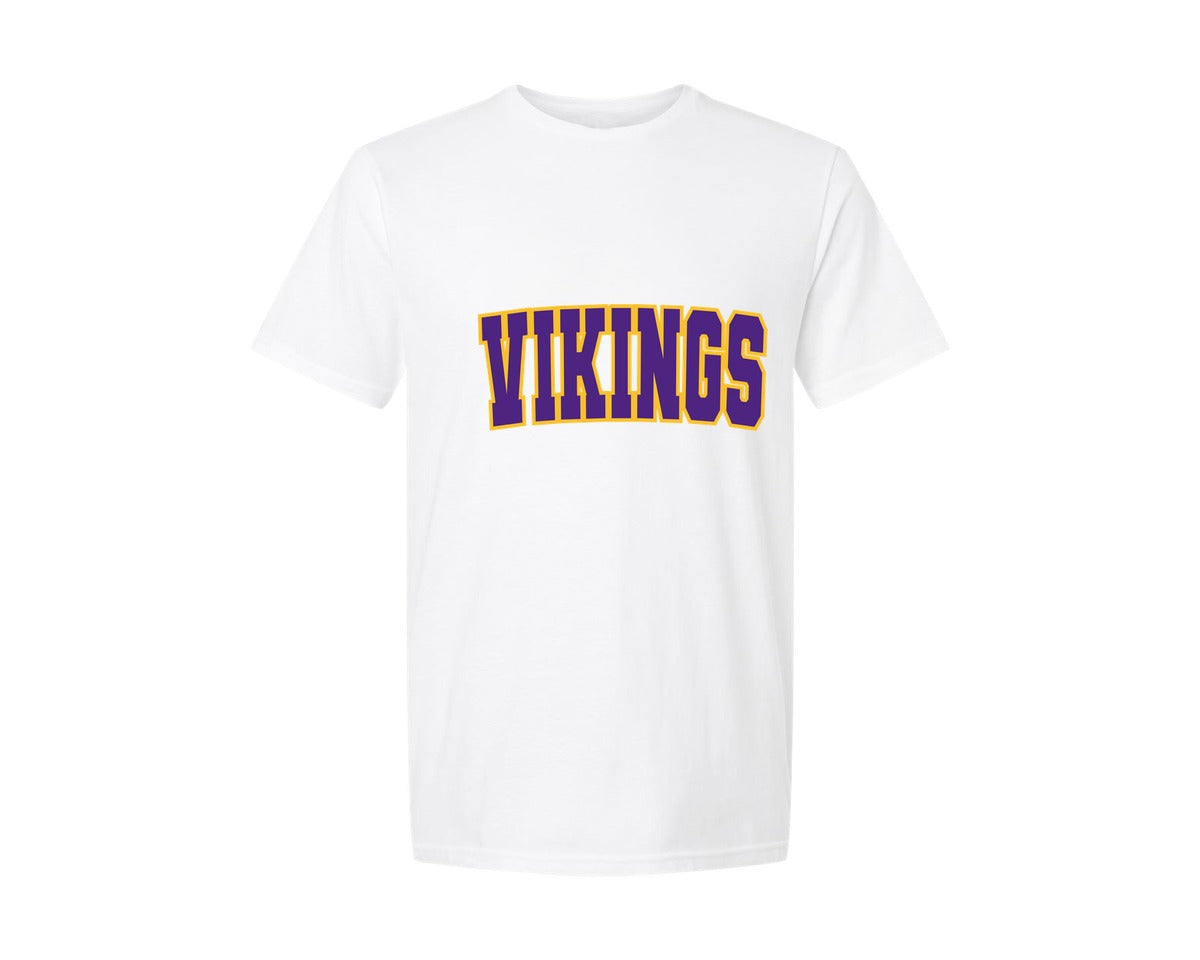 brand:Generic|color:White|Vikings Graphic T-Shirt