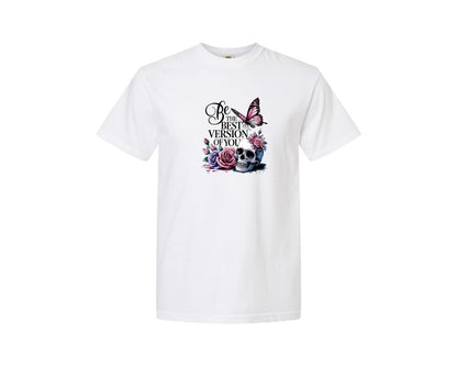 brand:Comfort Colors|color:White|Be The Best Version Of You Self Love 2 Graphic T-Shirt
