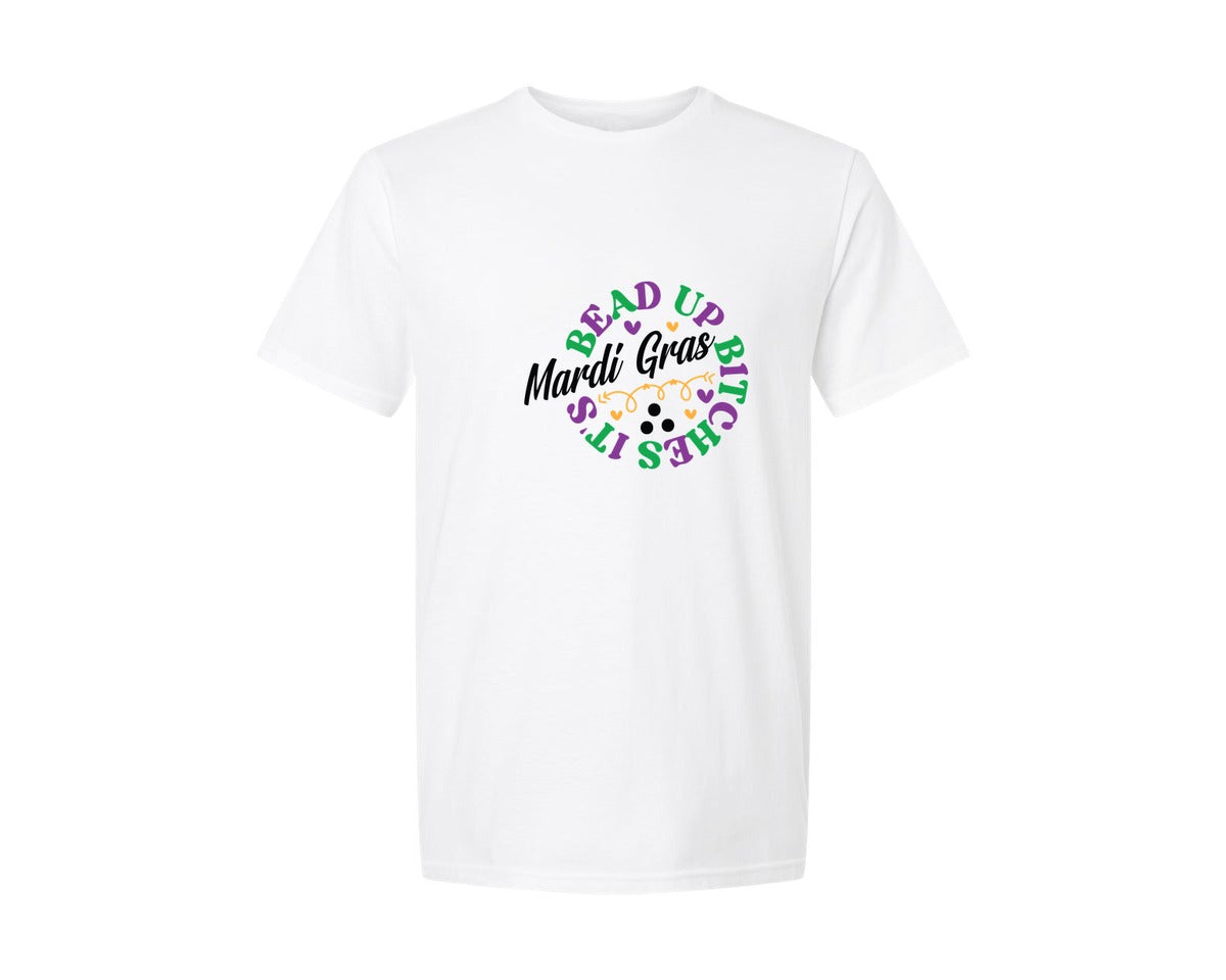 brand:Generic|color:White|Mardi Gras Vol 4 14 Graphic T-Shirt
