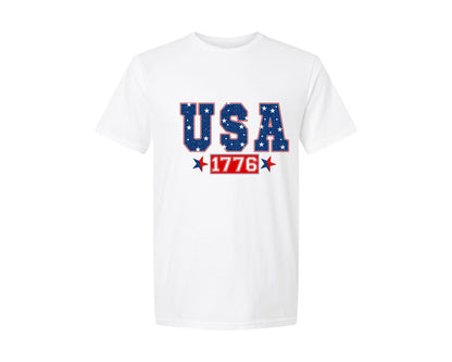 brand:Generic|color:White|Usa 1776 1776 4Th Of July 2 Graphic T-Shirt