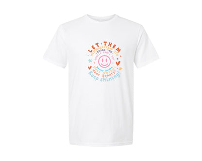 brand:Generic|color:White|Let Them Keep Shining Inspirat Graphic T-Shirt