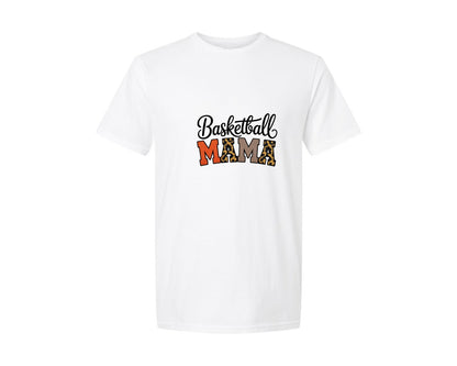 brand:Generic|color:White|Basketball Mama Faux Crochet Mama Graphic T-Shirt