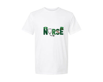 brand:Generic|color:White|Lucky Nurse St Patricks Day 11 Graphic T-Shirt