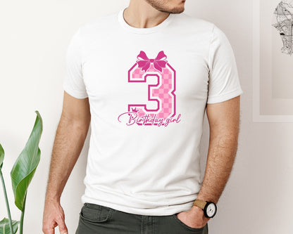 brand:Bella Canvas|color:White|3Rd Birthday Birthday Shirt Graphic T-Shirt
