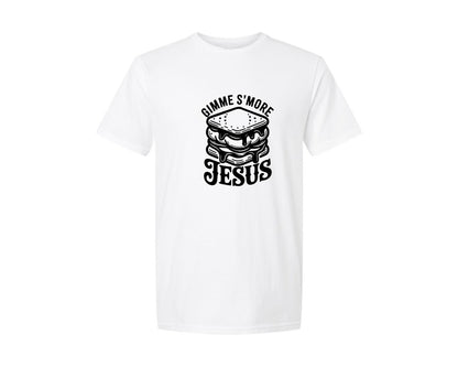 brand:Generic|color:White|Gimme Smore Jesus Trendy Christ Graphic T-Shirt