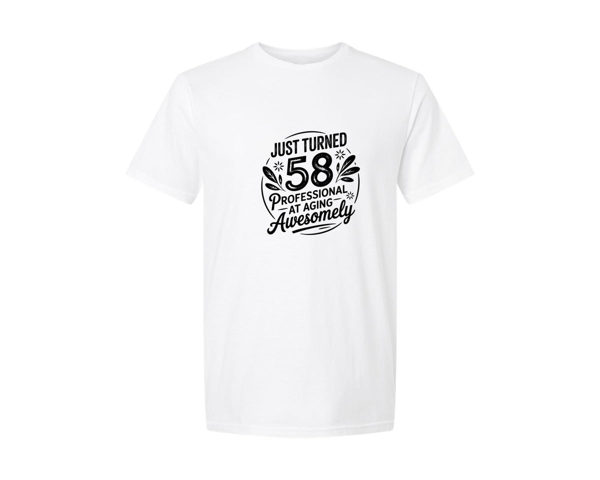 brand:Generic|color:White|58Th Birthday Graphic T-Shirt
