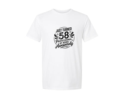 brand:Generic|color:White|58Th Birthday Graphic T-Shirt