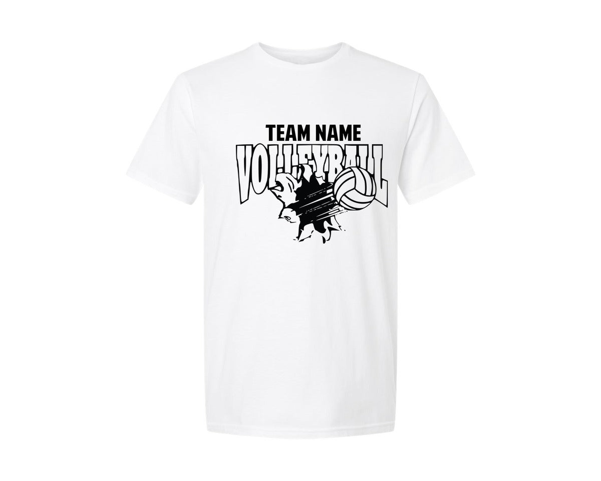 brand:Generic|color:White|Volleyball Cut File 17 Graphic T-Shirt