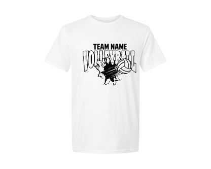 brand:Generic|color:White|Volleyball Cut File 17 Graphic T-Shirt