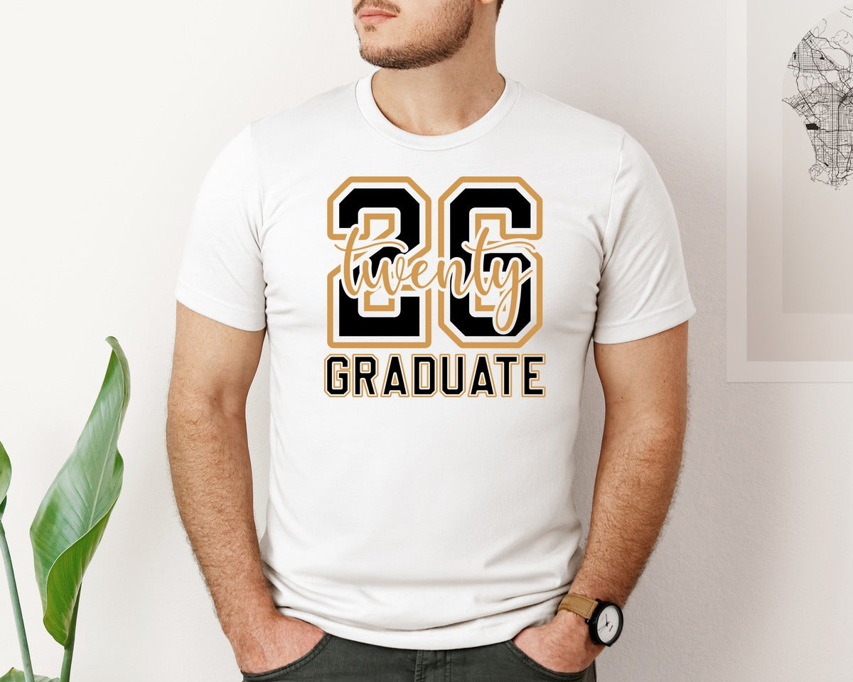 brand:Bella Canvas|color:White|Senior 2026 Graduation 2026 Graphic T-Shirt