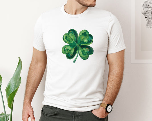 Hand Painted St Patricks Shamrock 2 Graphic T-Shirt
