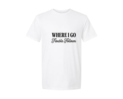 brand:Generic|color:White|Sarcastic Trouble Couple Valentine 2 Graphic T-Shirt
