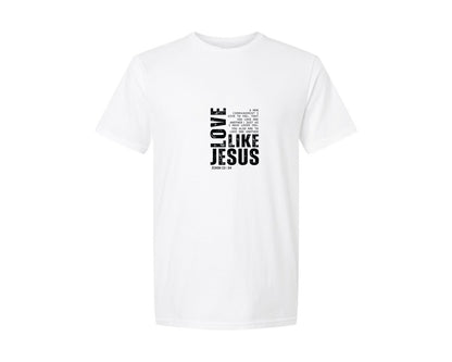 brand:Generic|color:White|Love Like Jesus Jesus 2 Graphic T-Shirt