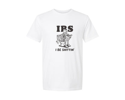 brand:Generic|color:White|Funny Skeleton On Toilet Sarcastic Graphic T-Shirt