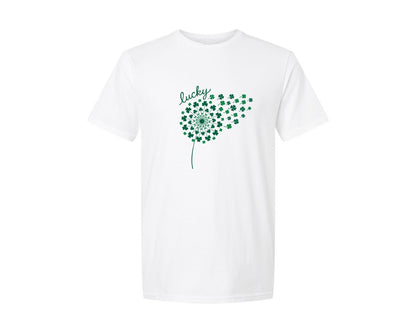 brand:Generic|color:White|St Patricks Day Dandelion Irish Graphic T-Shirt