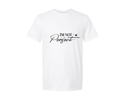 brand:Generic|color:White|I Am Not Perfect Funny Graphic T-Shirt