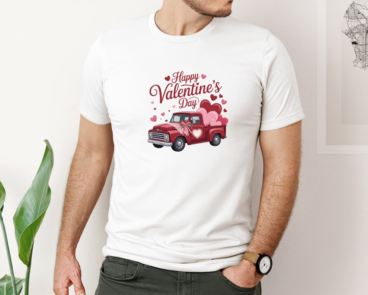 brand:Bella Canvas|color:White|Happy Valentines Day Design 21 Graphic T-Shirt