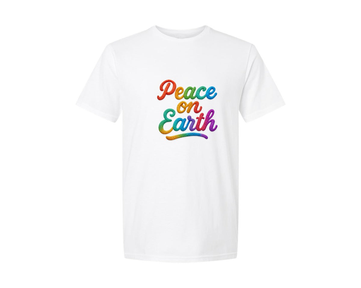brand:Generic|color:White|Knitted Christian Peace Christmas Graphic T-Shirt