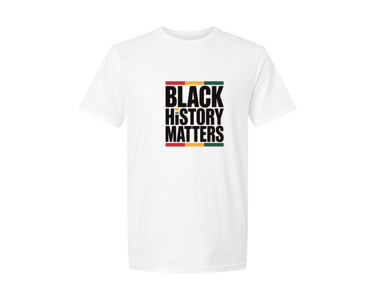 brand:Generic|color:White|Black History Matters Bold T Shirt Graphic T-Shirt