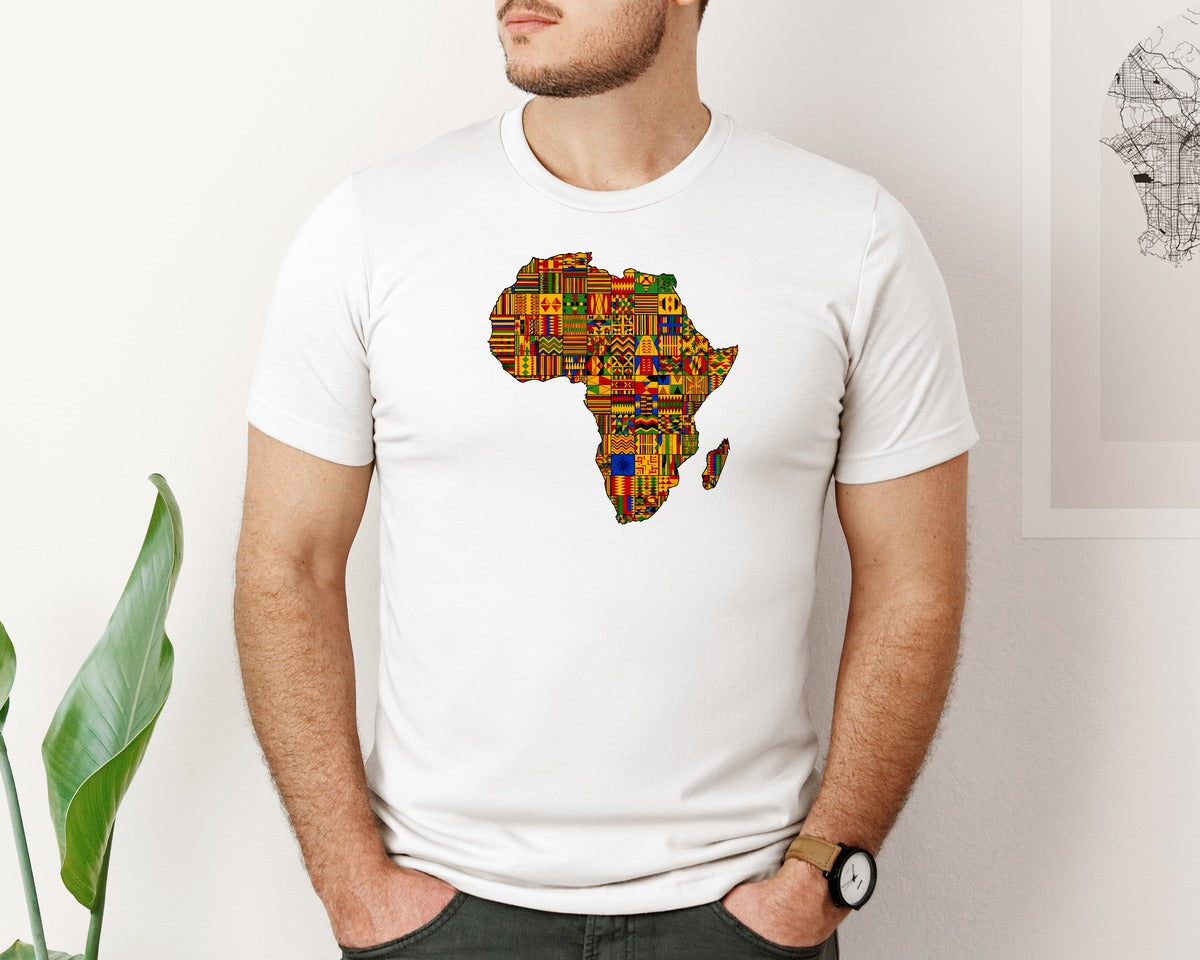 brand:Bella Canvas|color:White|Africa Black History Month T Shirt Graphic T-Shirt