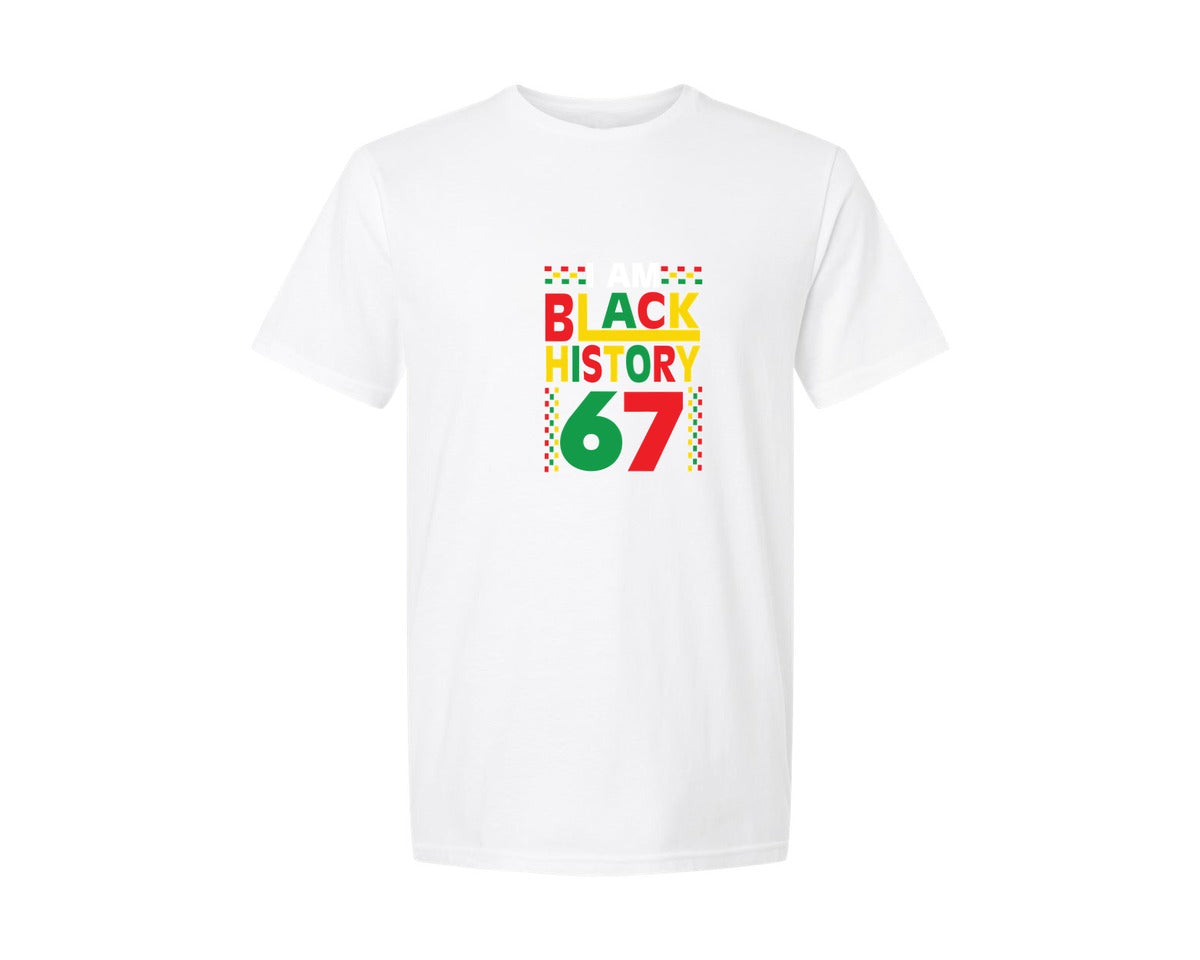 brand:Generic|color:White|I Am Black History Month 67 Meme 2 Graphic T-Shirt
