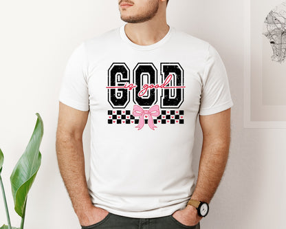 brand:Bella Canvas|color:White|Christian Valentine God Is Good Graphic T-Shirt