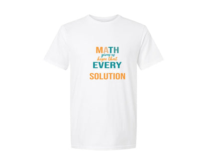 brand:Generic|color:White|Math Gives Us Hope Inspirational Math Graphic T-Shirt