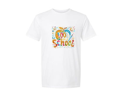 brand:Generic|color:White|Teacher 100 Days Png100 Days Graphic T-Shirt