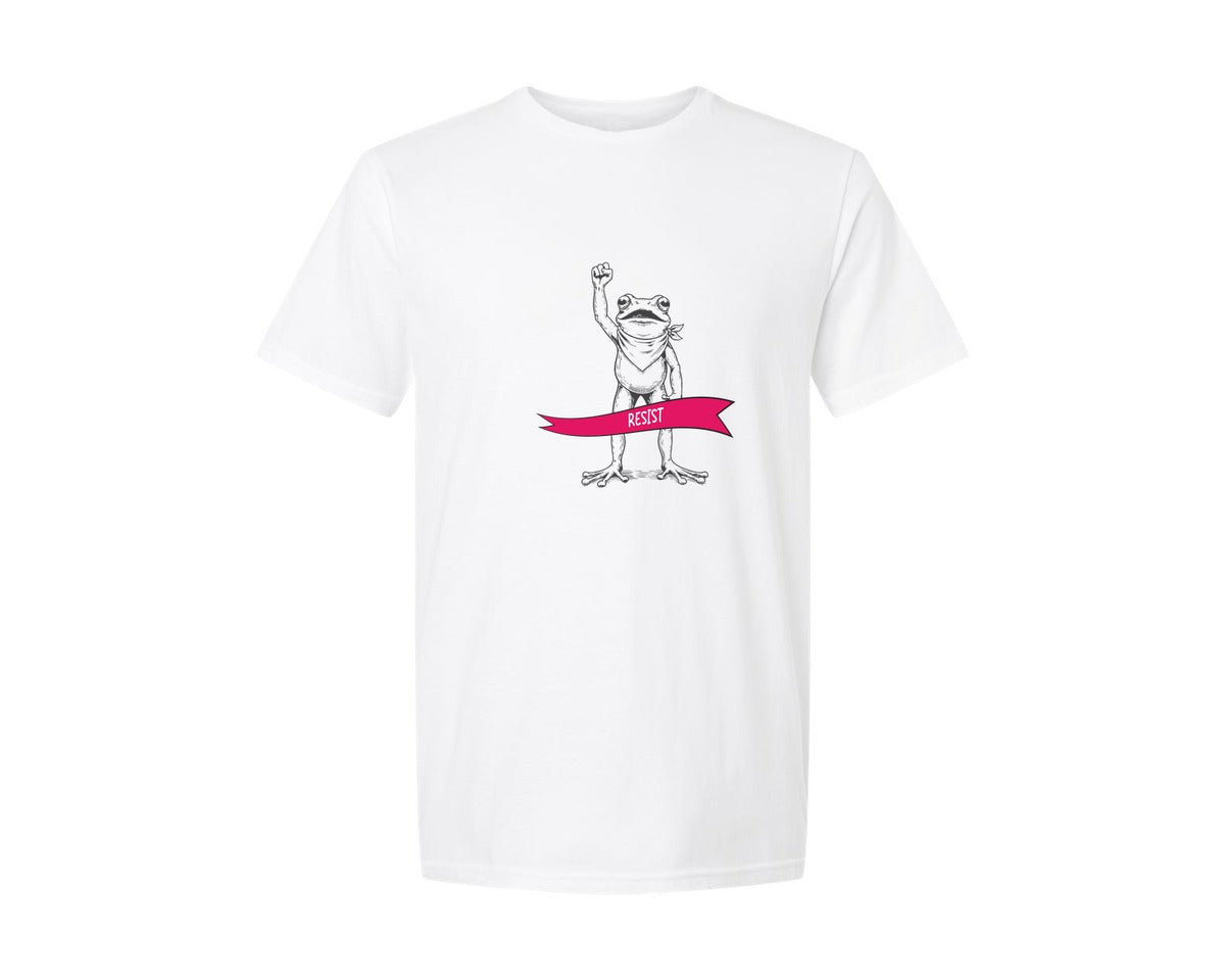 brand:Generic|color:White|Funny Resist Frog With Bandana T Shirt 2 Graphic T-Shirt