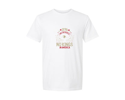 brand:Generic|color:White|1776 We The People No Kings In America T Graphic T-Shirt