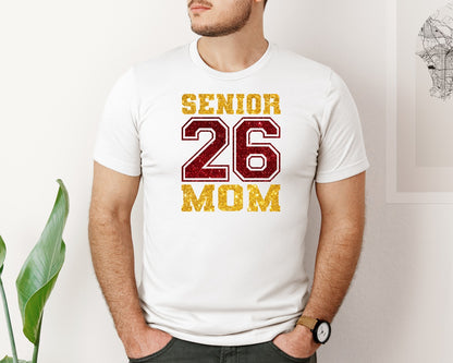 brand:Bella Canvas|color:White|Senior 26 Mom In Multiple Colors Graphic T-Shirt