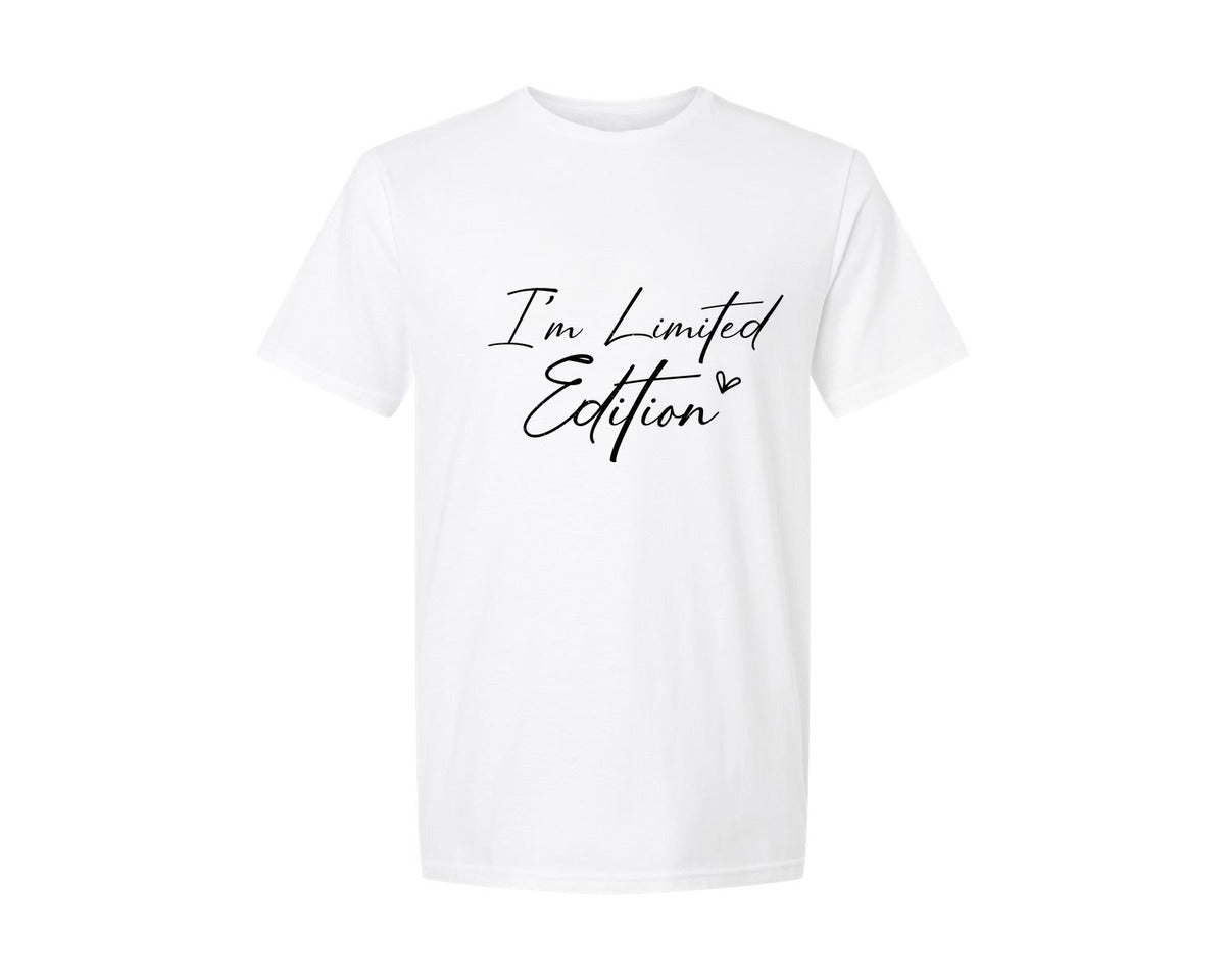 brand:Generic|color:White|Im Limited Edition Motivational Graphic T-Shirt