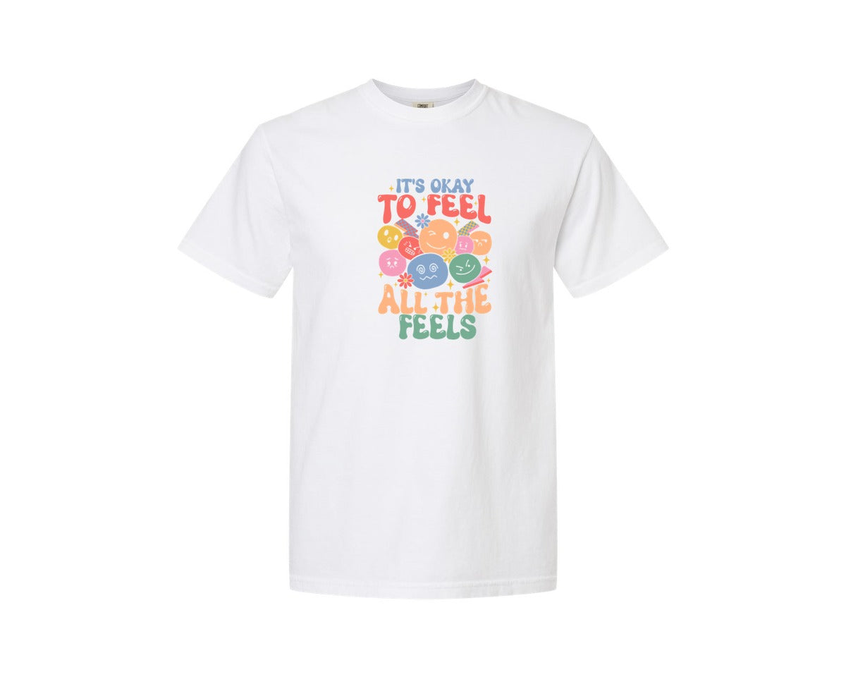 brand:Comfort Colors|color:White|Mental Health Motivational Quote Graphic T-Shirt