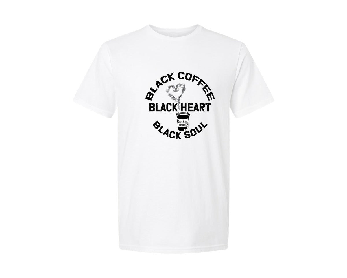 brand:Generic|color:White|Goth Witchy Black Heart Anti Valentine Graphic T-Shirt