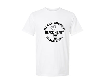brand:Generic|color:White|Goth Witchy Black Heart Anti Valentine Graphic T-Shirt