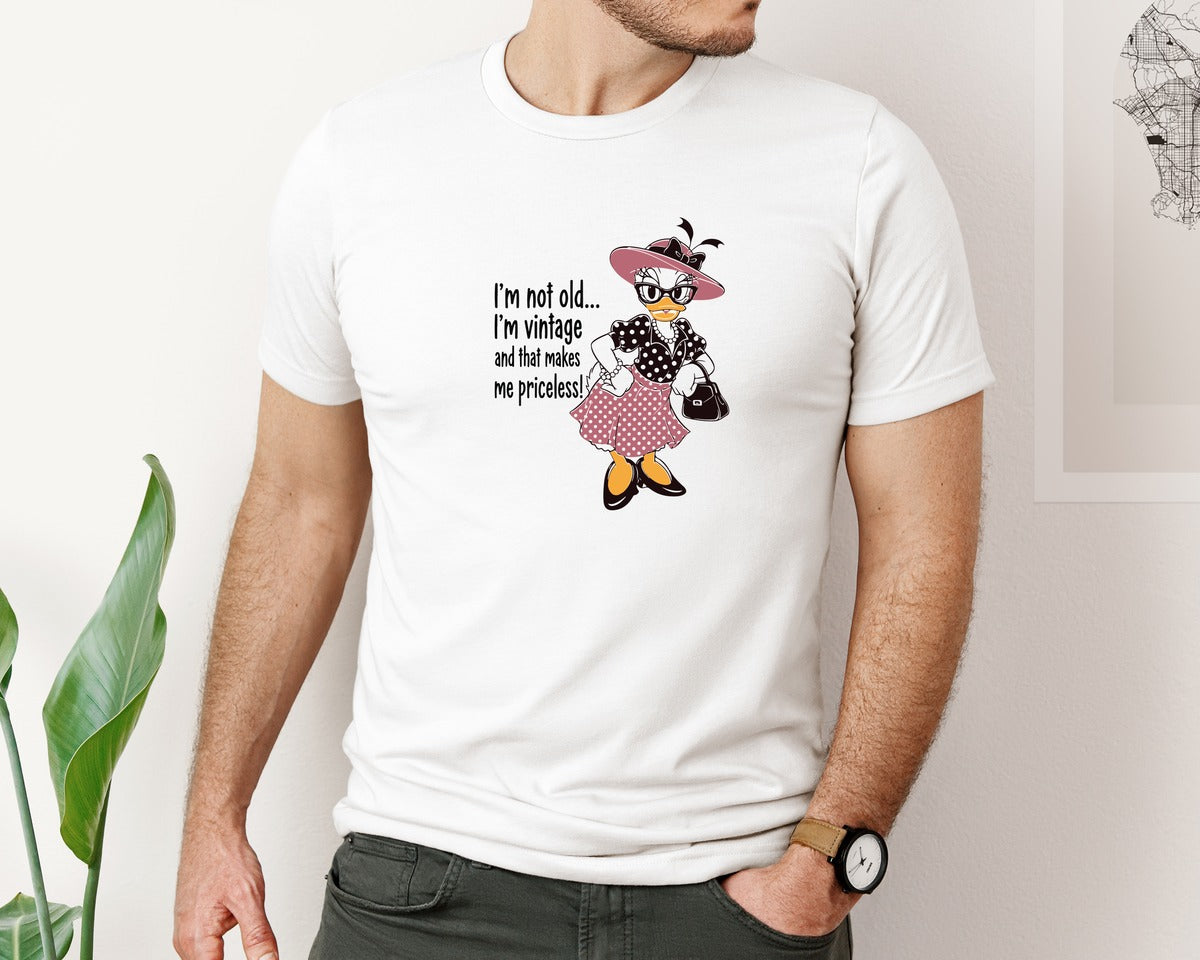 brand:Bella Canvas|color:White|Im Not Old Im Vintage And That Makes 2 Graphic T-Shirt