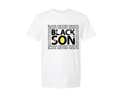 brand:Generic|color:White|Black Son Black History Graphic T-Shirt